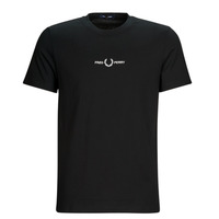 tekstylia Męskie T-shirty z krótkim rękawem Fred Perry EMBROIDERED T-SHIRT Czarny