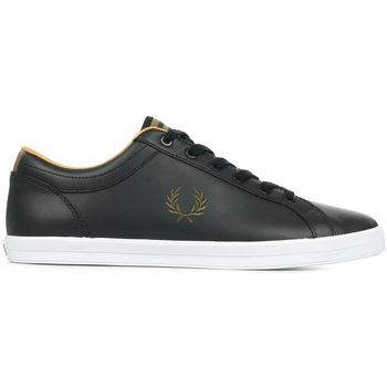 Fred Perry Baseline Leather Czarny
