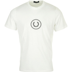 tekstylia Męskie T-shirty z krótkim rękawem Fred Perry Circle Branding T-Shirt Biały