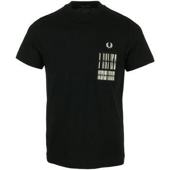 tekstylia Męskie T-shirty z krótkim rękawem Fred Perry Soundwave Patch T-Shirt Czarny