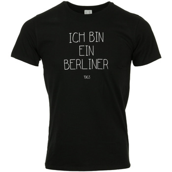 tekstylia Męskie T-shirty z krótkim rękawem Civissum Ich Bin Ein Berliner Tee Czarny