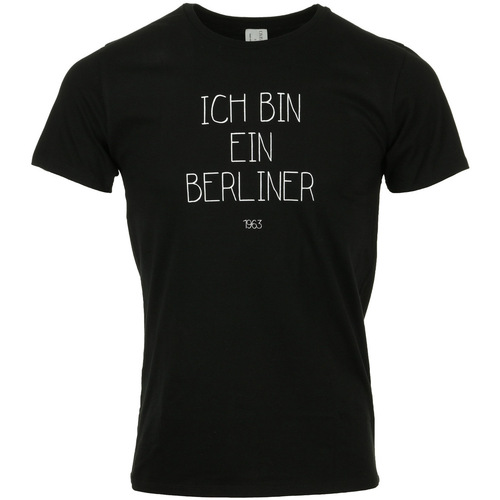 tekstylia Męskie T-shirty z krótkim rękawem Civissum Ich Bin Ein Berliner Tee Czarny