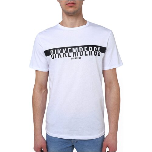 tekstylia Męskie T-shirty z krótkim rękawem Bikkembergs BKK2MTS03 Biały