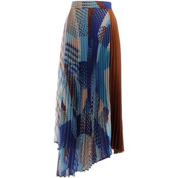tekstylia Damskie Spódnice Manila Grace N275PS Niebieski