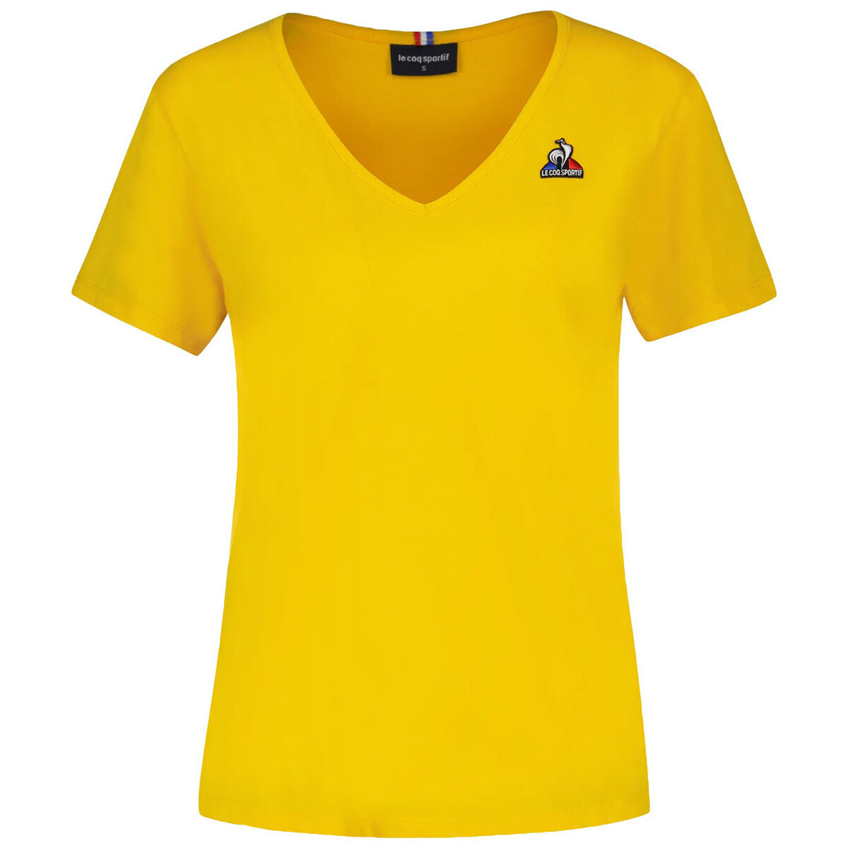 tekstylia Damskie T-shirty z krótkim rękawem Le Coq Sportif Essentiels Tee Col V Żółty