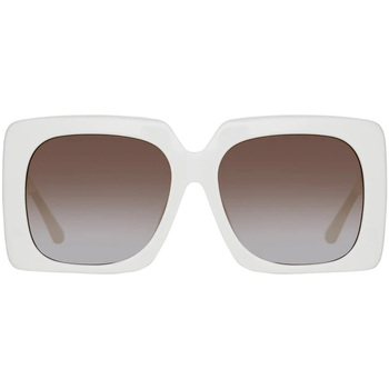 Zegarki & Biżuteria  Damskie okulary przeciwsłoneczne Linda Farrow Occhiali da Sole  Sierra LFL 1346 C4 Biały