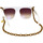 Zegarki & Biżuteria  Damskie okulary przeciwsłoneczne Linda Farrow Occhiali da Sole  Dakota LFL 1304 C3 con Catena Biały
