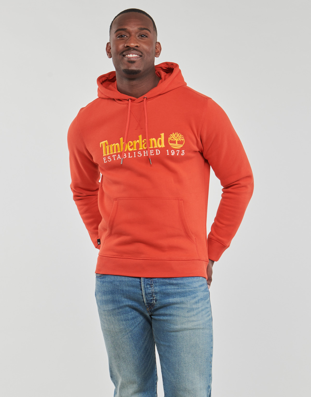 tekstylia Męskie Bluzy Timberland 50th Anniversary Est. 1973 Hoodie BB Sweatshirt Regular Pomarańczowy