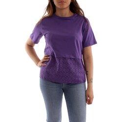 tekstylia Damskie T-shirty z krótkim rękawem Emme Marella RIARMO Fioletowy