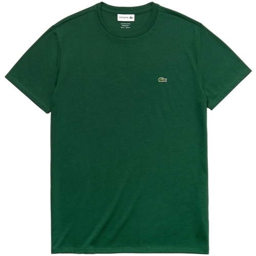 tekstylia Męskie T-shirty i Koszulki polo Lacoste Pima Cotton T-Shirt - Vert Zielony