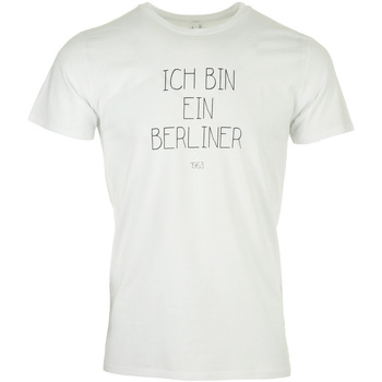 tekstylia Męskie T-shirty z krótkim rękawem Civissum Ich Bin Ein Berliner Tee Biały