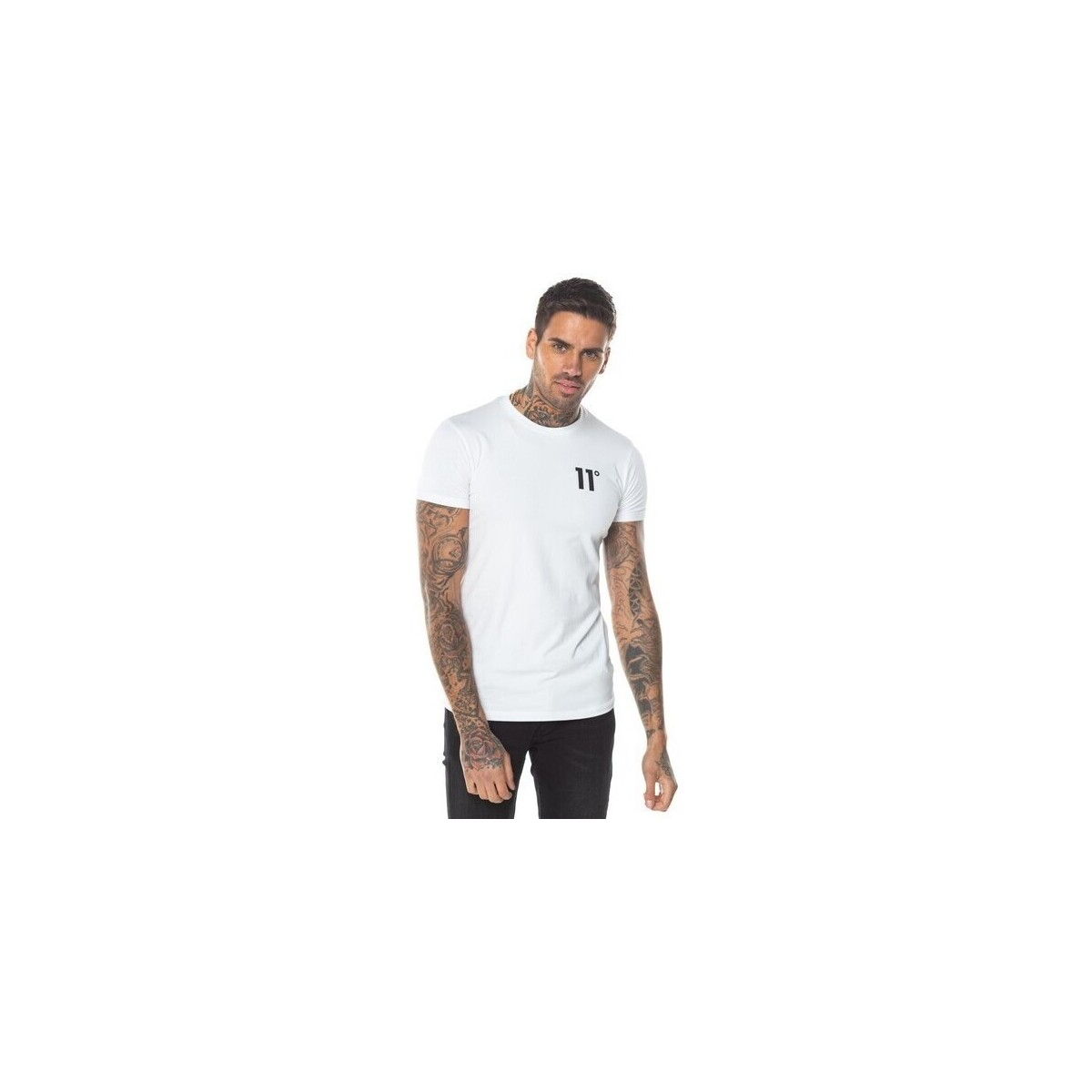 tekstylia Męskie T-shirty z krótkim rękawem 11 Degrees  Biały