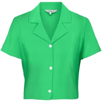 tekstylia Damskie Topy / Bluzki Only Shirt Caro Linen - Summer Green Zielony