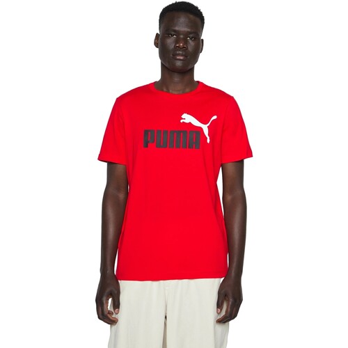 tekstylia Męskie T-shirty z krótkim rękawem Puma  Czerwony