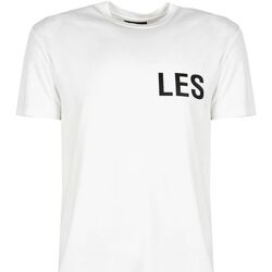 tekstylia Męskie T-shirty z krótkim rękawem Les Hommes LF224300-0700-1009 | Grafic Print Biały