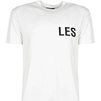 tekstylia Męskie T-shirty z krótkim rękawem Les Hommes LF224300-0700-1009 | Grafic Print Biały