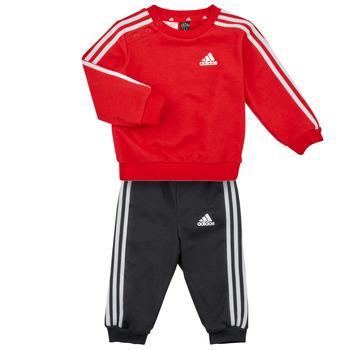 tekstylia Chłopiec Komplet Adidas Sportswear 3S JOG Czerwony / Biały / Czarny