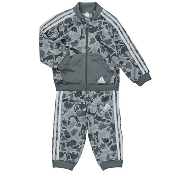 tekstylia Chłopiec Komplet Adidas Sportswear AOP SHINY TS Szary / Biały