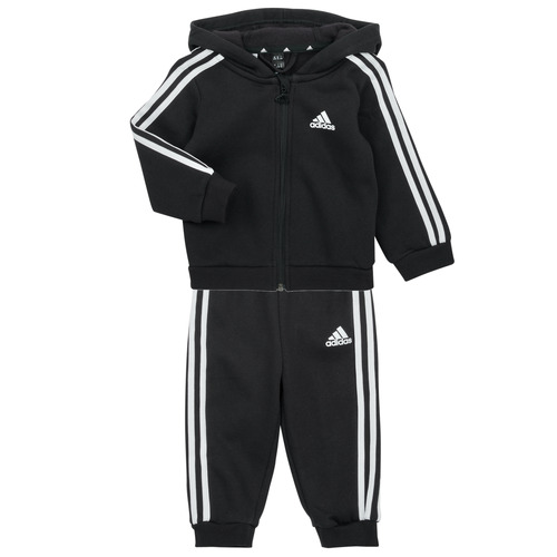tekstylia Chłopiec Zestawy dresowe Adidas Sportswear 3S FZ FL JOG Czarny / Biały