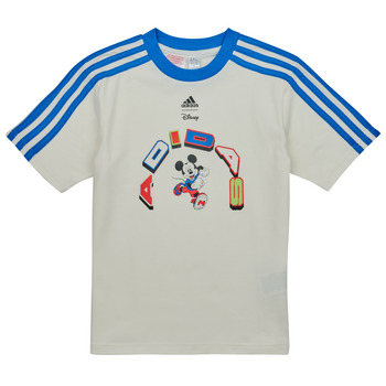 tekstylia Dziecko T-shirty z krótkim rękawem Adidas Sportswear LK DY MM T Biały / Niebieski