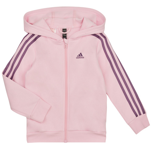 tekstylia Dziewczynka Bluzy Adidas Sportswear LK 3S FL FZ HD Różowy / Fioletowy