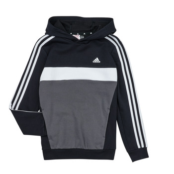 tekstylia Chłopiec Bluzy Adidas Sportswear 3S TIB FL HD Czarny / Biały / Szary
