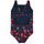 tekstylia Dziewczynka Kostium kąpielowy jednoczęściowy adidas Performance AOP BARS SUIT G Marine / Czerwony