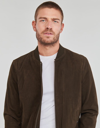Selected SLHARCHIVE BOMBER SUEDE JKT NOOS Brązowy