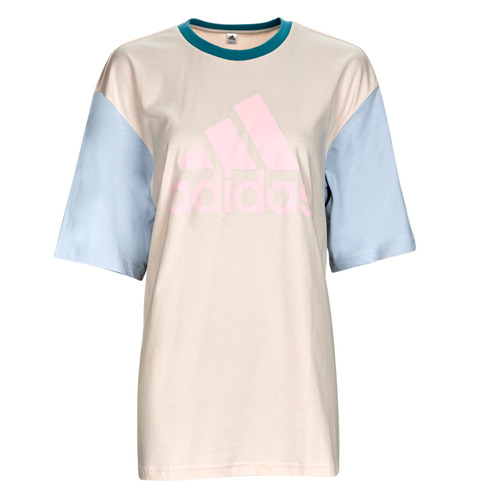 tekstylia Damskie T-shirty z krótkim rękawem Adidas Sportswear BL BF TEE Beżowy / Niebieski