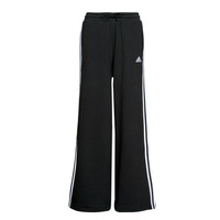 tekstylia Damskie Spodnie dresowe Adidas Sportswear 3S FT WIDE PT Czarny / Biały