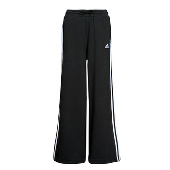 tekstylia Damskie Spodnie dresowe Adidas Sportswear 3S FT WIDE PT Czarny / Biały