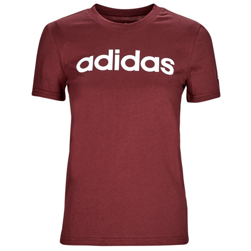 tekstylia Damskie T-shirty z krótkim rękawem Adidas Sportswear LIN T Brązowy / Biały
