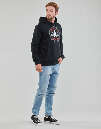 Converse GO-TO ALL STAR PATCH FLEECE PULLOVER HOODIE Czarny