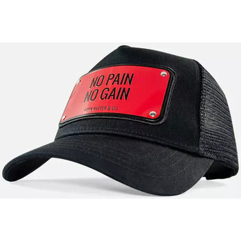 Dodatki Męskie Czapki John Hatter & Co NO PAIN NO GAIN 1-1084-U00 czarny, czerwony