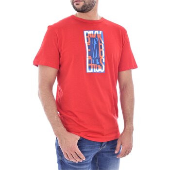 tekstylia Męskie T-shirty z krótkim rękawem Bikkembergs BKK2MTS04 Czerwony