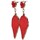 Zegarki & Biżuteria  Damskie Kolczyki Luna Collection 60140 Czerwony