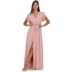 tekstylia Damskie Sukienki La Modeuse 61452_P140294 Różowy