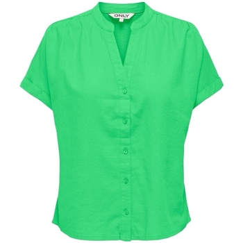 Only Nilla-Caro Shirt S/S - Summer Green Zielony
