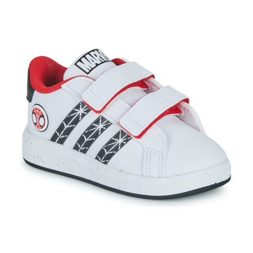 Buty Chłopiec Trampki niskie Adidas Sportswear GRAND COURT Spider-man CF I Biały / Czerwony