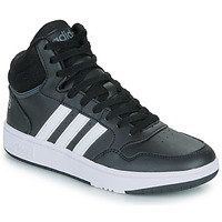 Buty Chłopiec Trampki wysokie Adidas Sportswear HOOPS MID 3.0 K Czarny / Biały