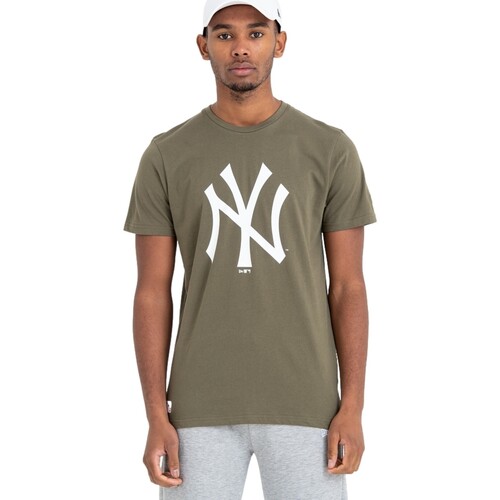 tekstylia Męskie T-shirty z krótkim rękawem New-Era  Zielony