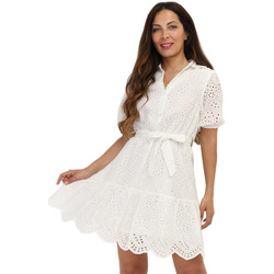 tekstylia Damskie Sukienki La Modeuse 66768_P155485 Biały