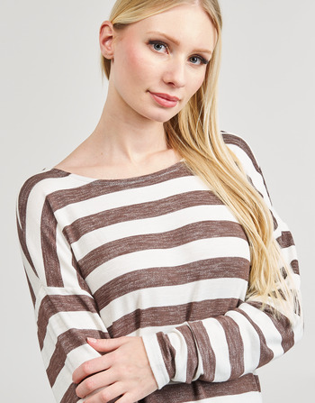 Only ONLLIRA L/S STRING TOP JRS Beżowy