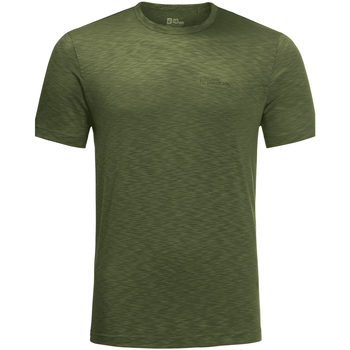 tekstylia Męskie T-shirty z krótkim rękawem Jack Wolfskin Travel Tee M Zielony