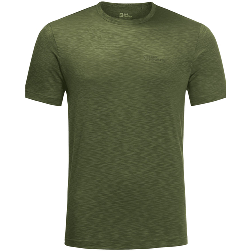 tekstylia Męskie T-shirty z krótkim rękawem Jack Wolfskin Travel Tee M Zielony