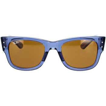 Zegarki & Biżuteria  okulary przeciwsłoneczne Ray-ban Occhiali da Sole  Mega Wayfarer RB0840S 668073 Niebieski
