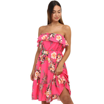 tekstylia Damskie Sukienki La Modeuse 66837_P155567 Różowy