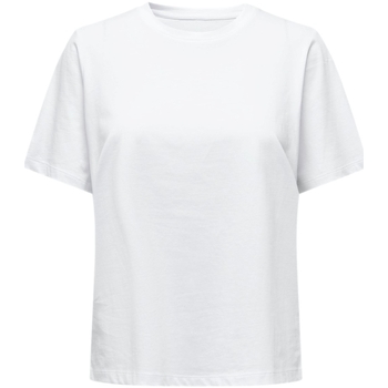 tekstylia Damskie Bluzy Only T-Shirt  S/S Tee -Noos - White Biały