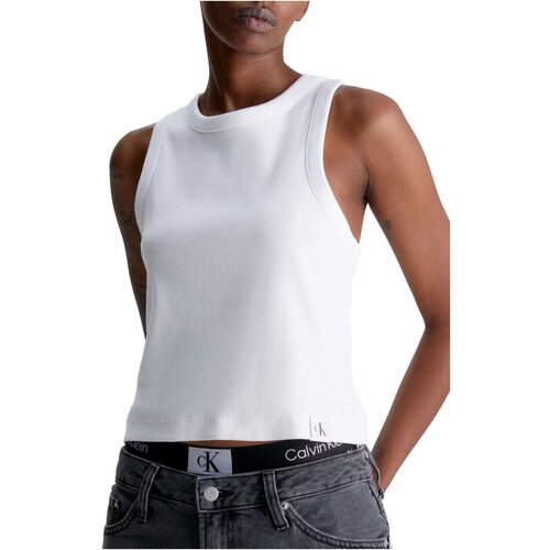 tekstylia Damskie T-shirty i Koszulki polo Calvin Klein Jeans J20J221055 Biały