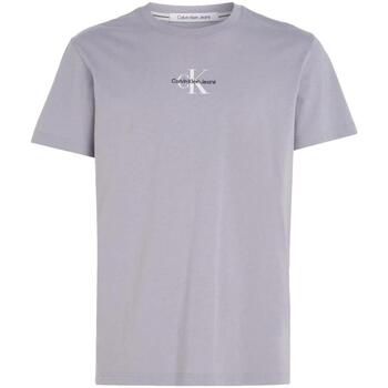 tekstylia Męskie T-shirty z krótkim rękawem Calvin Klein Jeans  Fioletowy
